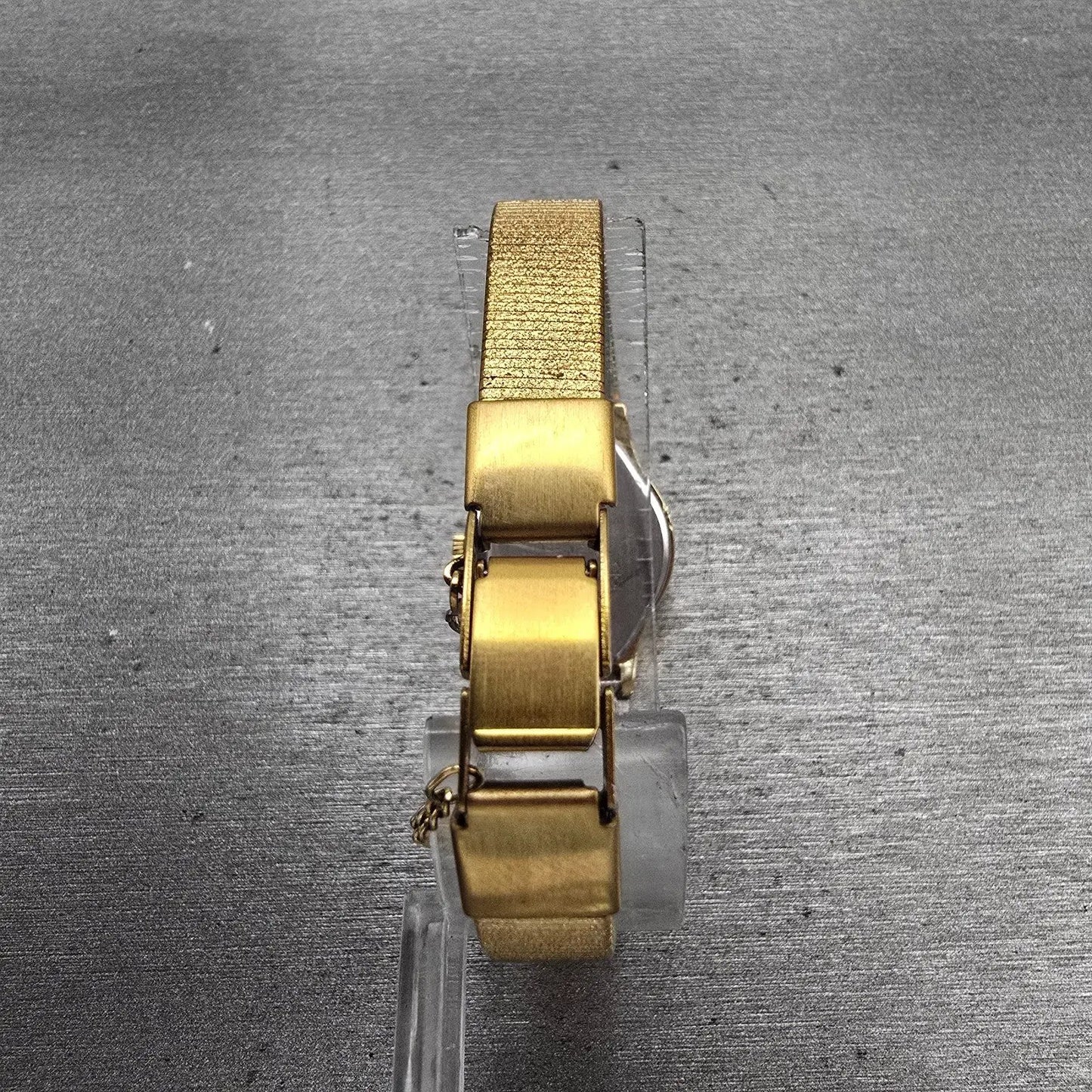 Seiko Watch Women 20mm Gold Dial Gold Tone Gemmed Round 8Y21-0020 New Battery7