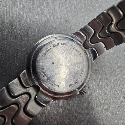 Bulova Watch Women 25mm Blue Dial Silver Tone Date Round 96M09 New Battery JP10