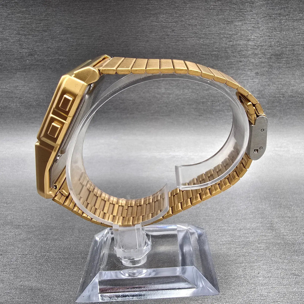 Casio DCB-611G Calculator Watch Men 33mm Gold Tone Chrono Alarm New Battery6
