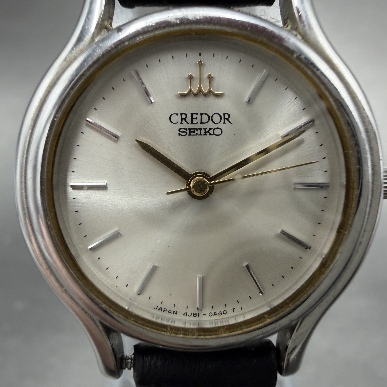 Seiko Credor Watch Women 24mm Silver Dial Silver Tone 4J81-0A40 New Battery1