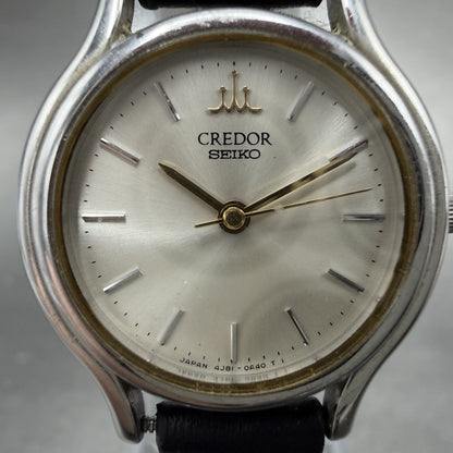 Seiko Credor Watch Women 24mm Silver Dial Silver Tone 4J81-0A40 New Battery1