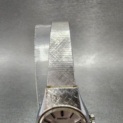 Seiko Special Watch Women 19mm White Dial White Gold Plated Manual Wind Runs4