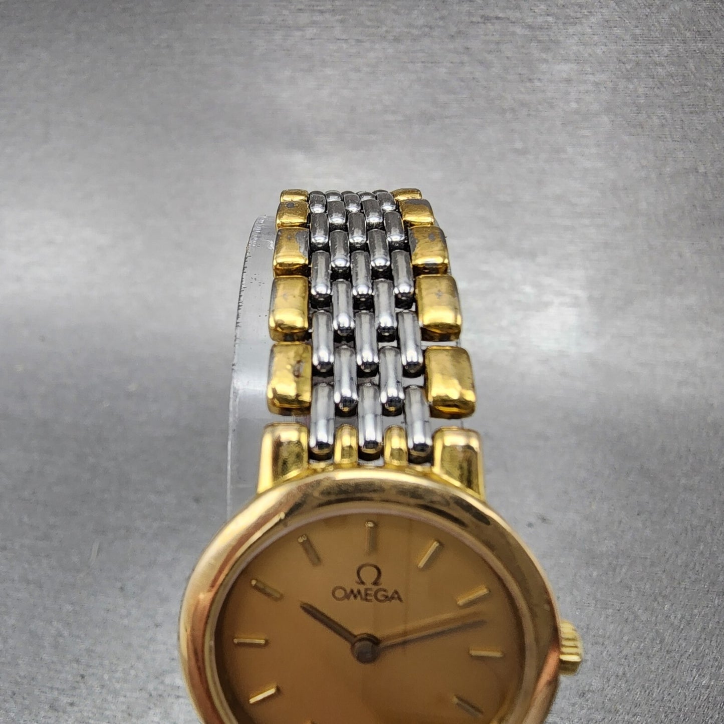 Omega De Ville Watch Women 22mm Gold Dial Two Tone 795.0897.2 Warranty Card PART5