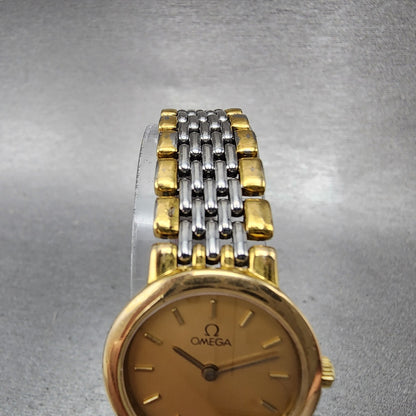 Omega De Ville Watch Women 22mm Gold Dial Two Tone 795.0897.2 Warranty Card PART5