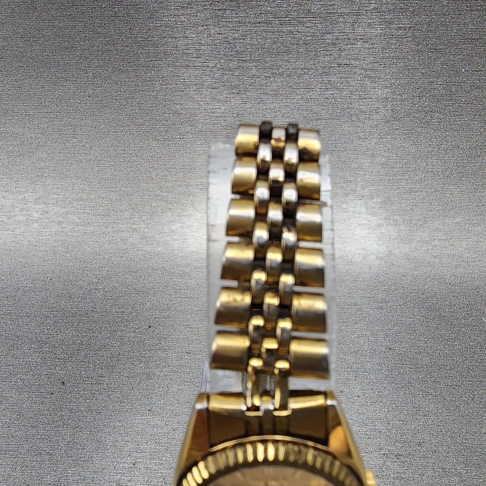Seiko Watch Women 24mm Gold Dial Gold Tone Daydate Round 7N830041 New Battery4
