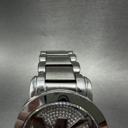 Michael kors Watch Women 38mm Silver Dial Silver Tone Round MK-3375 New battery4