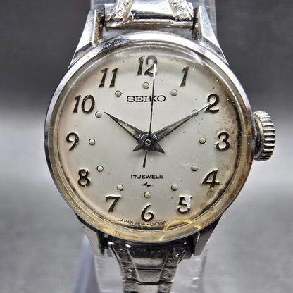 Seiko Watch Women 21mm Silver Dial Silver Tone Round 2104-0019 Manual Wind1