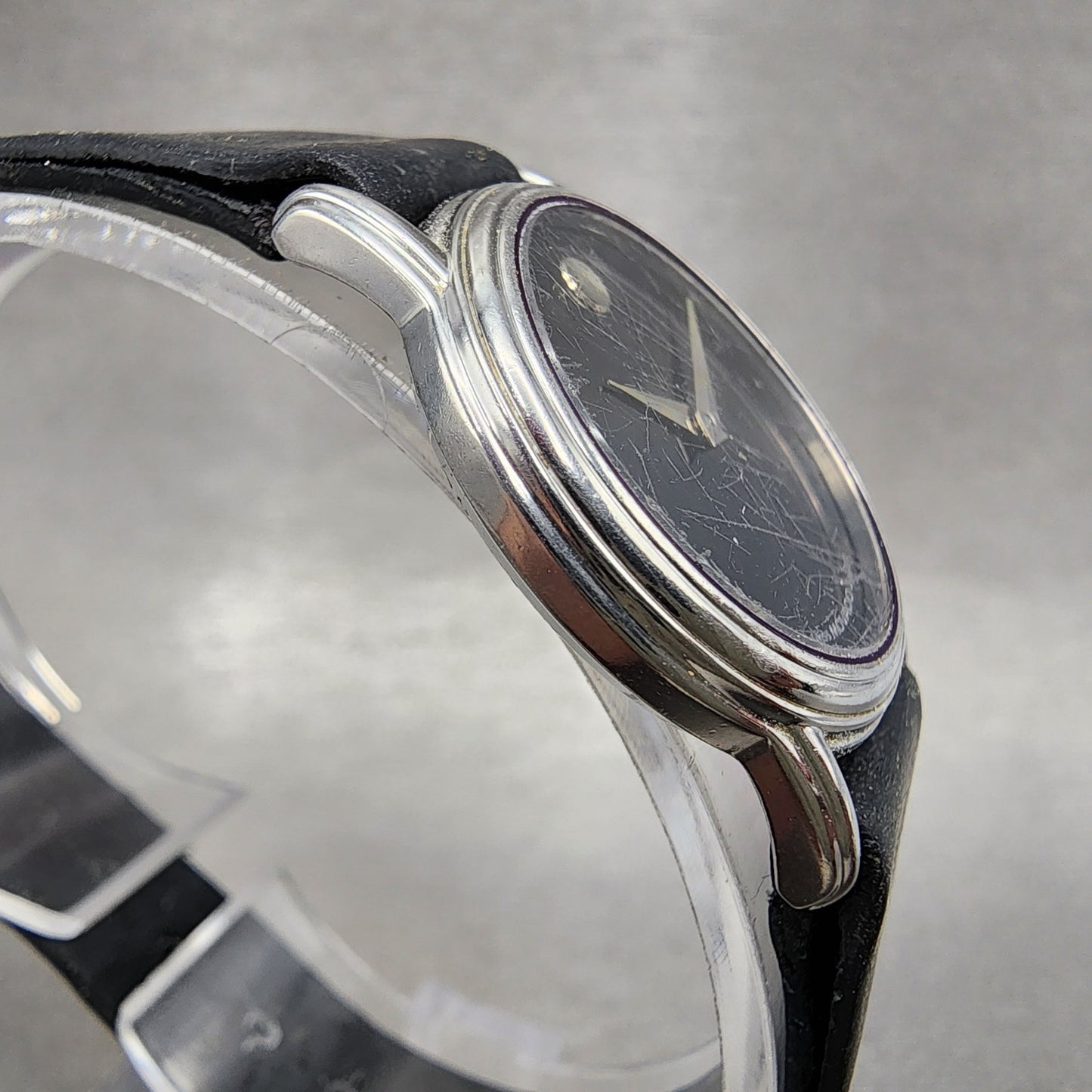 Movado Muesem Watch Women 26mm Black Dial Silver Tone NO BACK!! New battery4