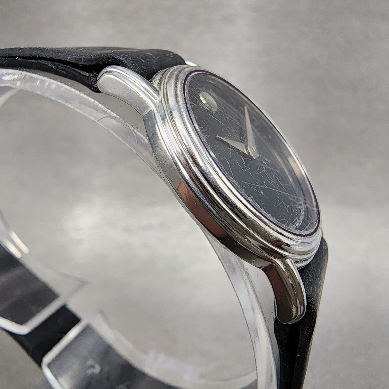 Movado Muesem Watch Women 26mm Black Dial Silver Tone NO BACK!! New battery4