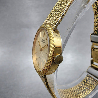 Seiko Lassale Watch Women 22mm Champagne Dial Gold Tone 14000479 New Battery2