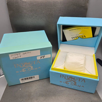 Invicta Venom Chronograph Watch Men 52mm Blue Dial Gold Tone Date 6113 New Batt12