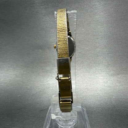 Citizen CQ Watch Women 17mm Champagne Dial Gold Tone Round New Battery VTG7