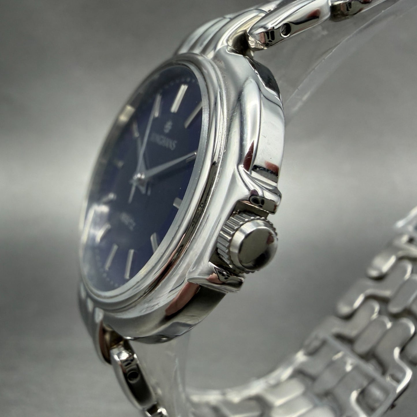 Junghans Watch Men 34mm Blue Dial Silver Tone Round JY-703M New Battery2