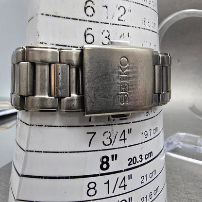 Seiko Atomic Solar Watch Men 39mm White Dial Titanium Date 7B42-0AN0 PARTS GYVJ11