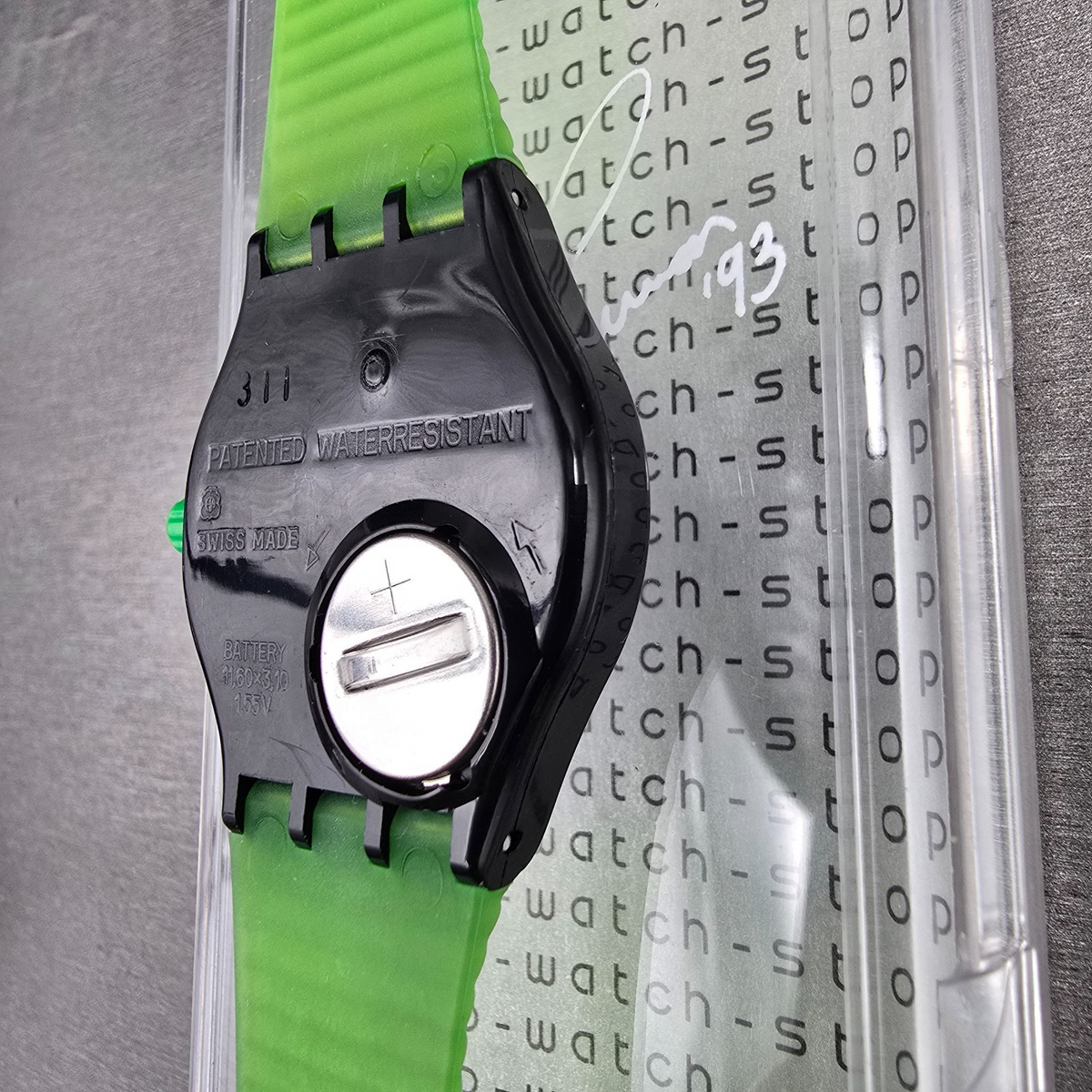 Swatch Stop-Watch Jess'Rush Watch Men 34mm Black Dial SSB100 New Battery NOS9