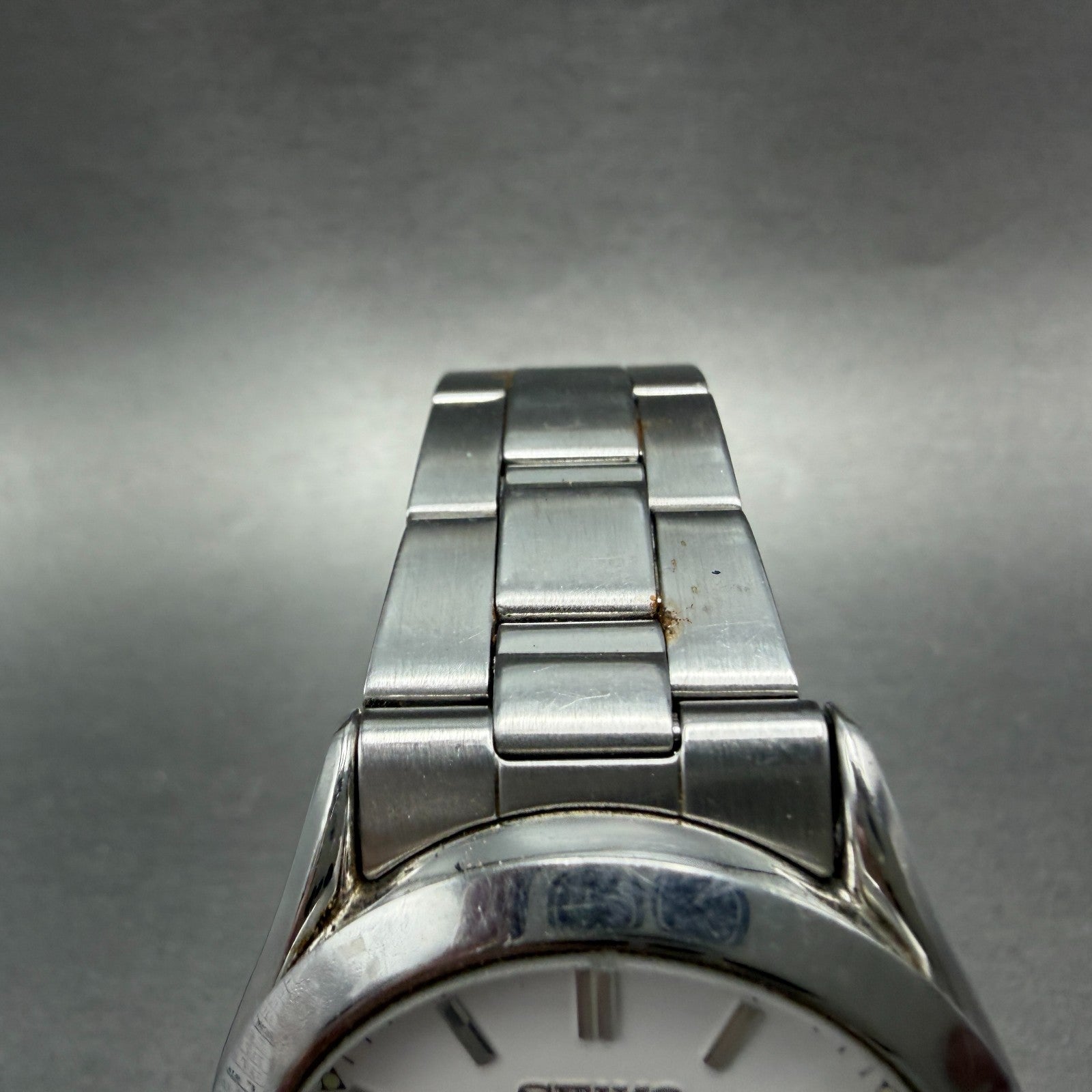 Seiko Watch Men 37mm White Dial Silver Tone Daydate Round 7N43-9080 New BatteryG4