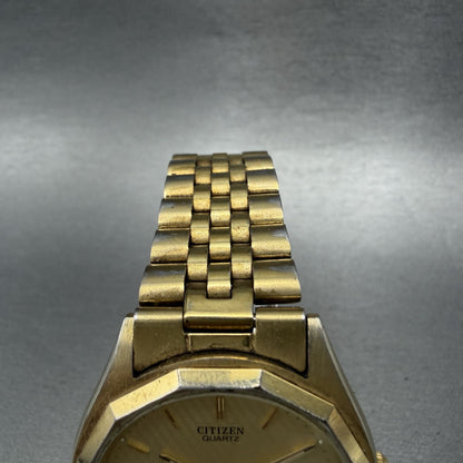 Citizen Watch Men 35mm Gold Tone Gold Tone Daydate 6100S16725 New Battery4
