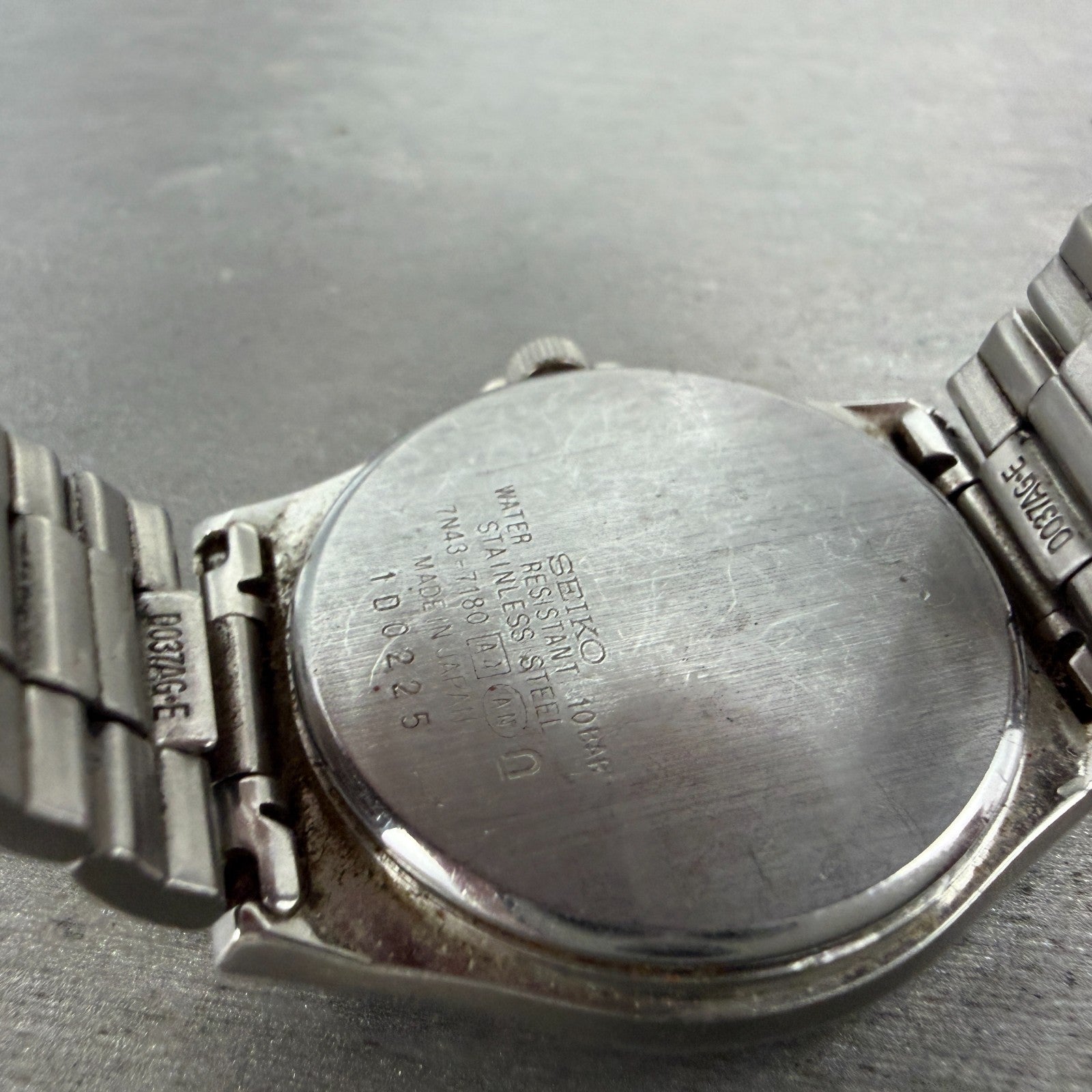 Seiko Spirit Watch Men 35mm Silver Dial Silver Tone Daydate 7N43-7180 NewBattery10