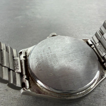 Seiko Spirit Watch Men 35mm Silver Dial Silver Tone Daydate 7N43-7180 NewBattery10