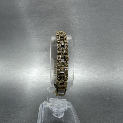 Seiko Tank Watch Women 13mm Black Dial Gold Tone Rectangle 13205249 New Battery7