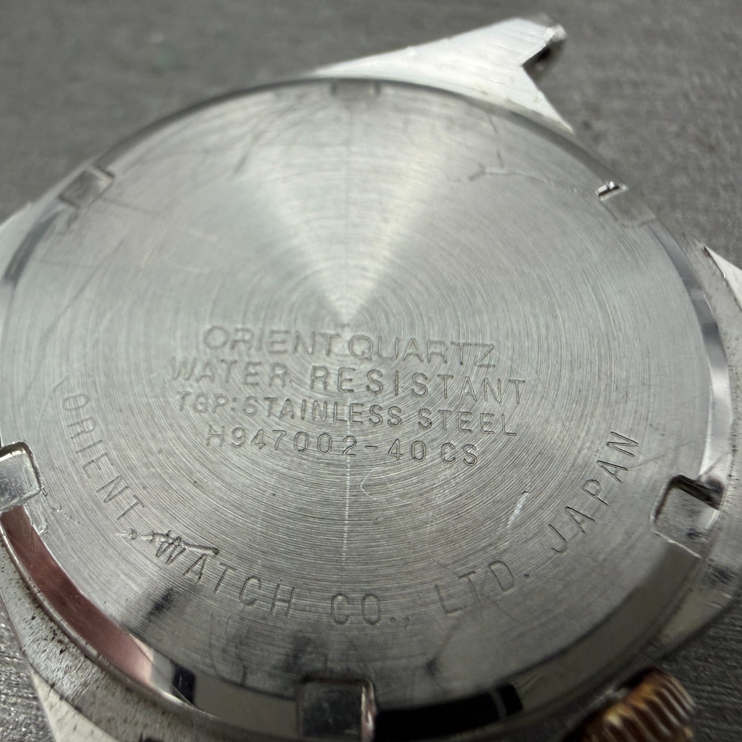 Orient Swimmer Watch Men 32mm Gold Dial Two Tone Date Octagon New Battery VTG6