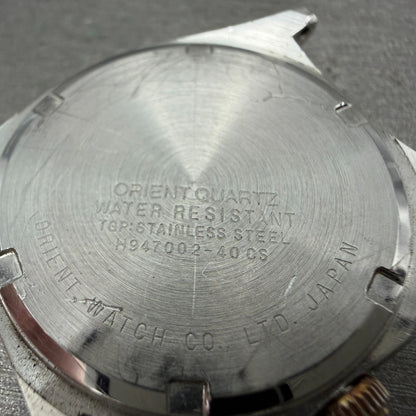 Orient Swimmer Watch Men 32mm Gold Dial Two Tone Date Octagon New Battery VTG6
