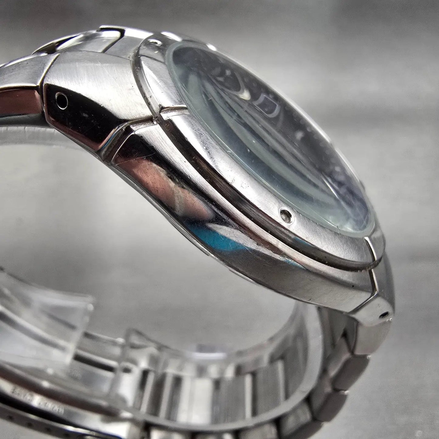 Seiko Pulsar Watch Men 38mm Blue Dial Silver Tone Date Round VX42-V051 New Batt3