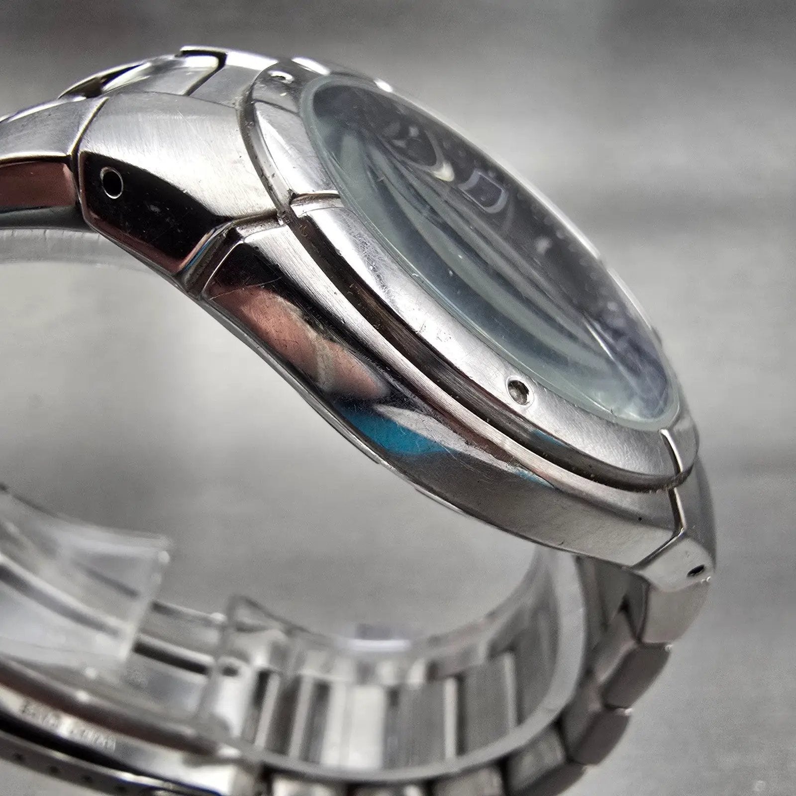 Seiko Pulsar Watch Men 38mm Blue Dial Silver Tone Date Round VX42-V051 New Batt3