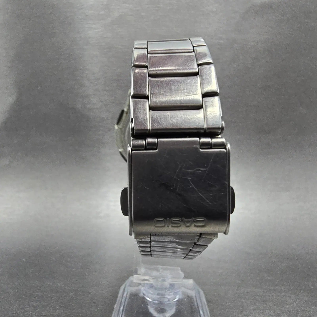 Casio Wave Ceptor Watch Men 42mm White Dial Steel Solar Analog Digital Works JP7