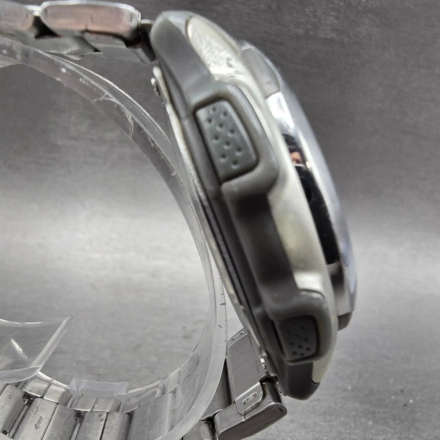 Casio AW-S90 Watch Men 41mm Silver Dial Silver Tone Analog Digital Solar Works3