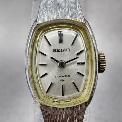 Seiko Watch Women 15mm Silver Dial Silver Tone Manual Round 113360 Runs1