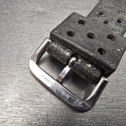 Seiko 22mm Dive Watch Band Black Two Piece Japan Made Vintage6