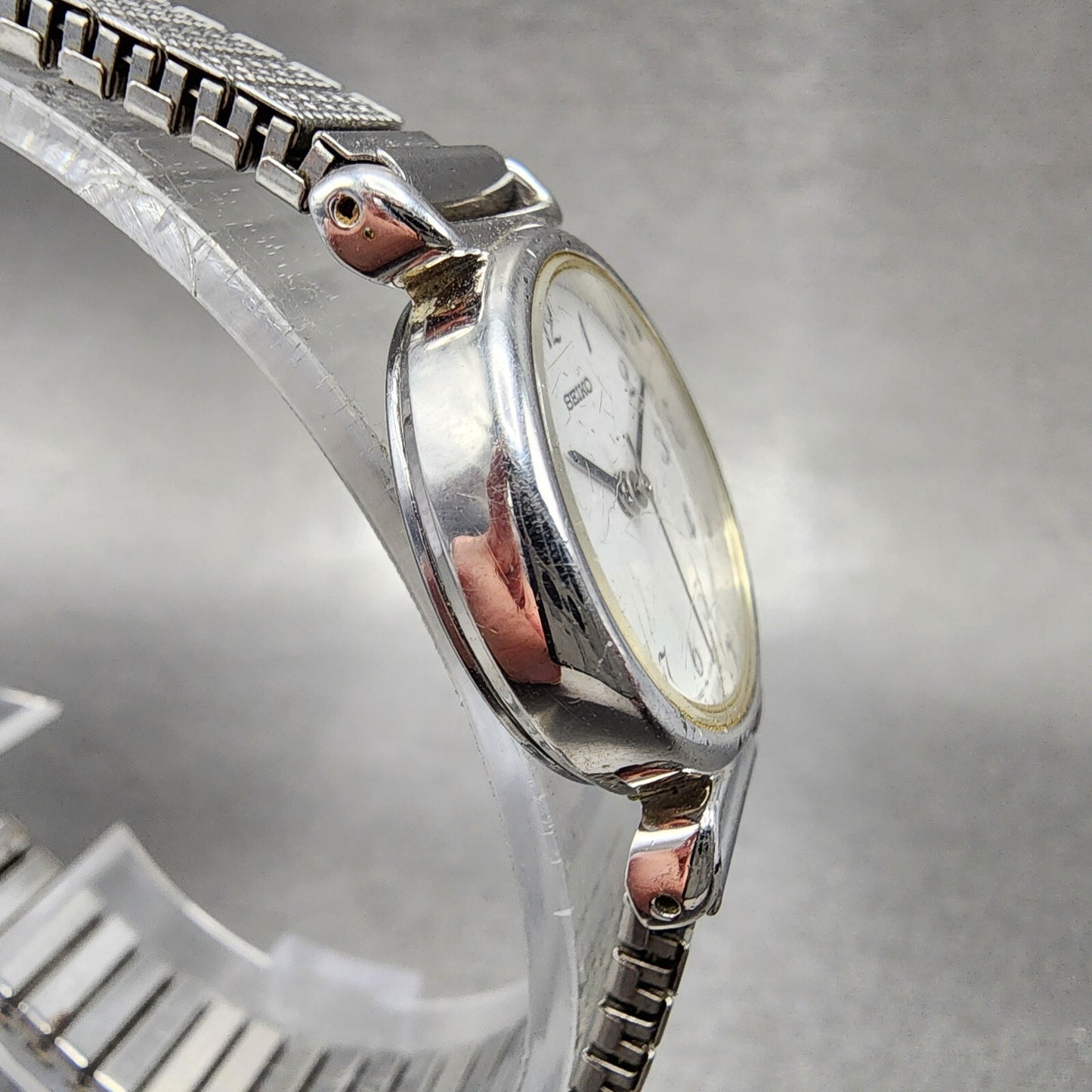 Seiko Watch Women 27mm White Dial Silver Tone Round 4N210052 New Battery3