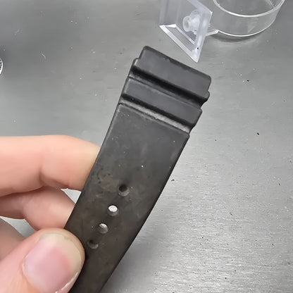 Seiko 22mm Dive Watch Band Black Two Piece Japan Made Vintage11