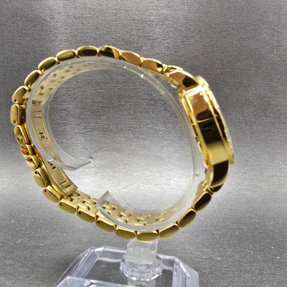 Invicta Classique Safari Tiger Watch Women 33mm Gold Tone Round 6496 New Battery8