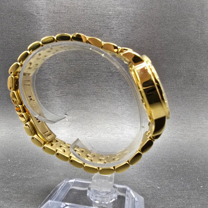 Invicta Classique Safari Tiger Watch Women 33mm Gold Tone Round 6496 New Battery8