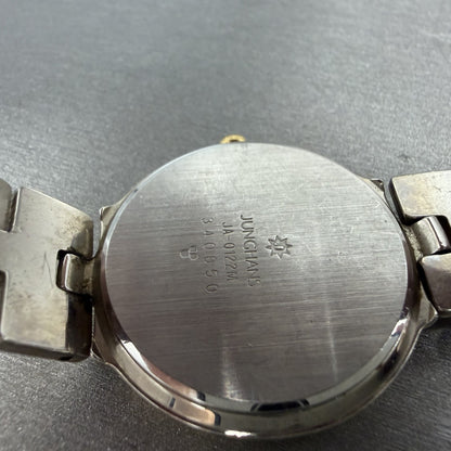 Junghans Noblesse Watch Men 32mm Silver Tone Two Round New Battery Vintage9