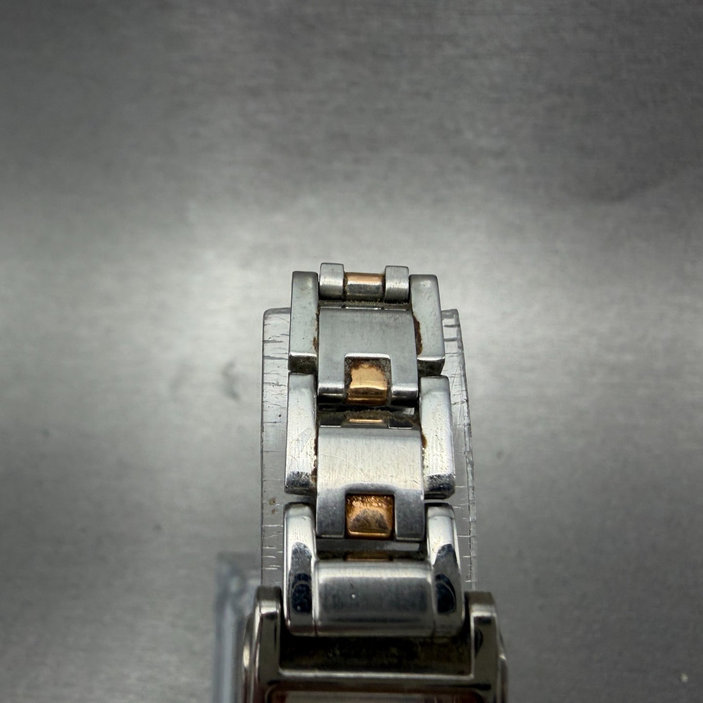 Seiko Alba Tank Watch Women 17mm Silver Dial Two Tone 1N01-0FY0 New Battery4