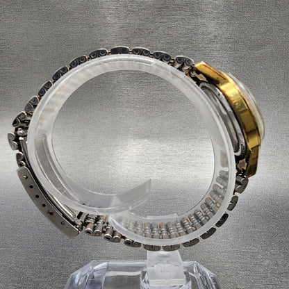VTG Seiko Watch Women 26mm Silver Dial Gold Tone Date Manual Wind 21180230 Runs8