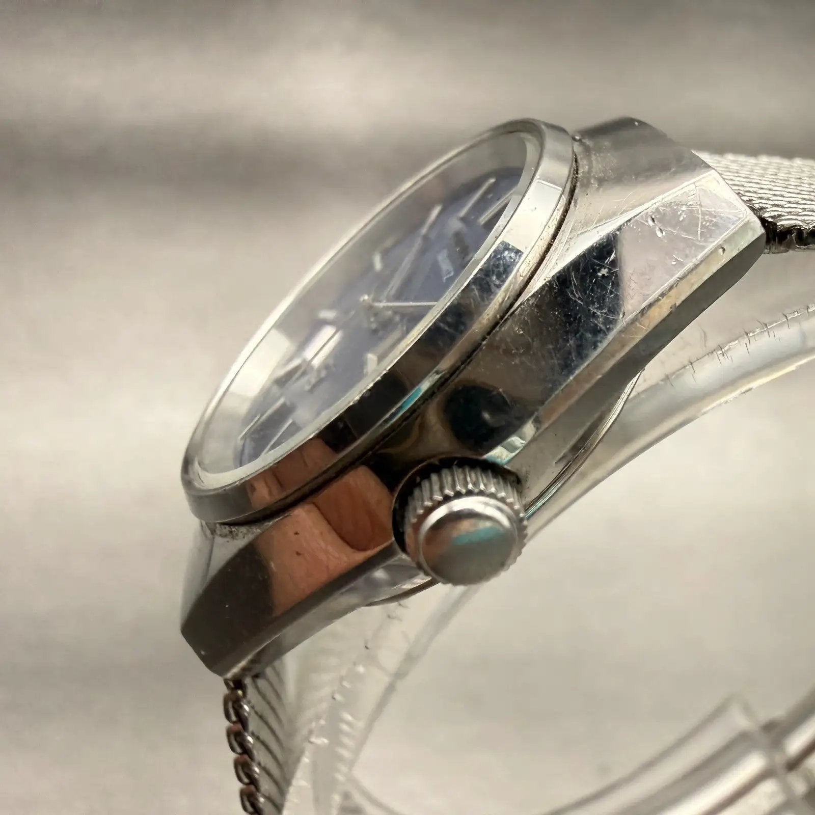 Citizen CQ Watch Women 25mm Blue Dial Silver Daydate Round 4-751435K New Battery2