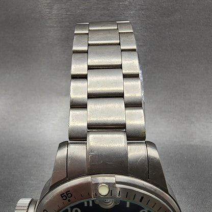 Nautica BFC Dive Watch Men 46mm Blue Dial Titanium Date Round A18521 New Battery