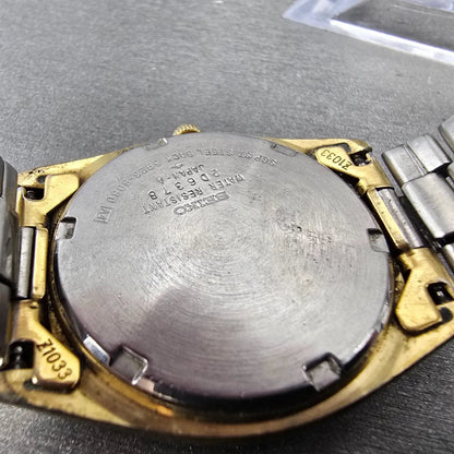 Seiko President Watch Men 36mm Champagne Dial Gold Tone READ!! 6923-8080 New Bat10