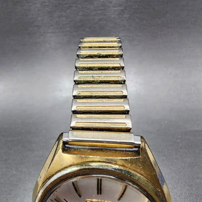 Seiko SQ 4004 Watch Men 37mm Silver Dial Gold Tone Dadyate 09037009 PARTS5
