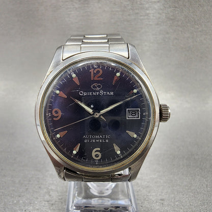 Orient Star Watch Men 38mm Blue Dial Steel Date Automatic Round Runs ER0MC00