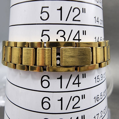 Seiko Watch Women 19mm Gold Dial Gold Tone Round 4N000069 New Battery11
