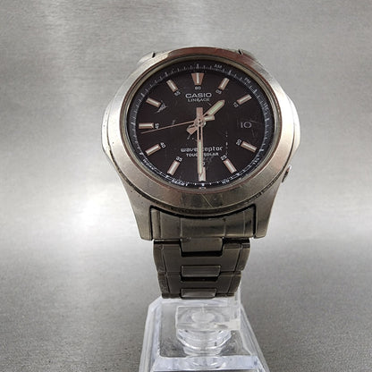 Casio Lineage Watch men 42mm Black Dial Titanium Date Round LIW100TDJ Runs5