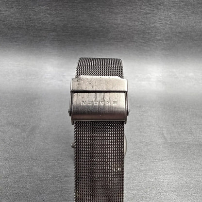 Skagen Watch Men 34mm Black Dial Titanium Round Mesh Band 233LTTM New Battery7