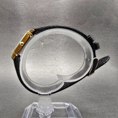 Rado Tank Watch Women 17mm Gold Dial Gold Tone Rectangle 204.5347.2 New Battery6