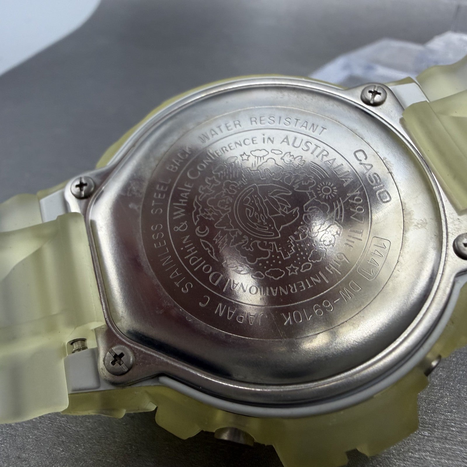 Casio G-Shock DW-6910K Watch Men 50mm Digital Clear Alarm Chrono READ!!!!! ICERC9