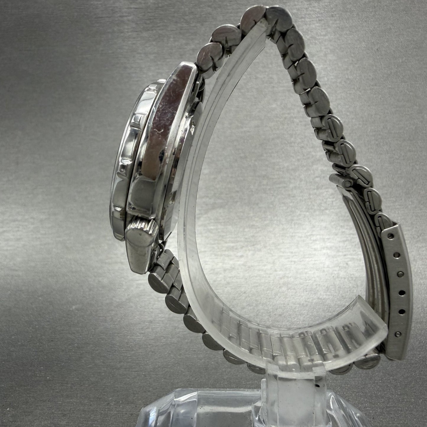 Casio Dive Watch Women 31mm White Dial Steel Blue Bezel LD715 Date PARTS7